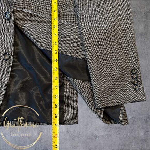 STAFFORD Mens 46R Brown LambWool Blazer Sport Coat Two-Button Jacket Classic fit - Picture 7 of 11